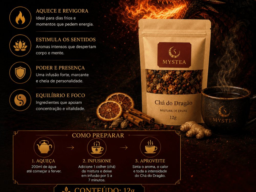 Chá do Dragão: uma infusão intensa para quem ama especiarias