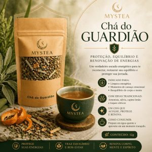 Chá do Guardião Mystea – Proteção, Equilíbrio e Renovação com Ervas Naturais 12g