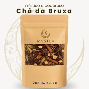 Mystea Chá da Bruxa – Infusão de Artemísia, Honey Suckle, Anis-estrelado, Canela, Maçã, Hibisco e Alcaçuz